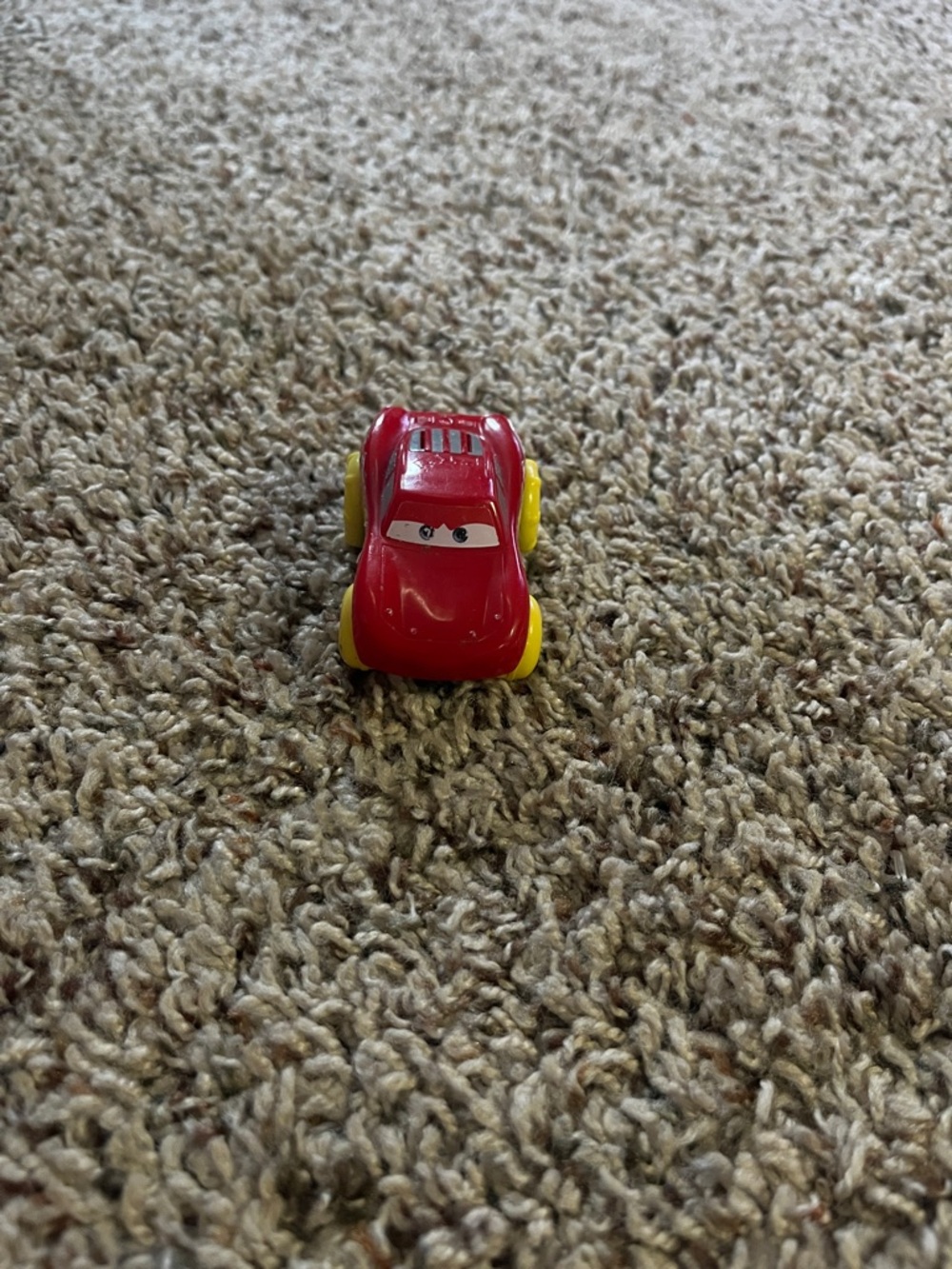 Disney lighting McQueen Push Racing Car with Yellow Wheels
